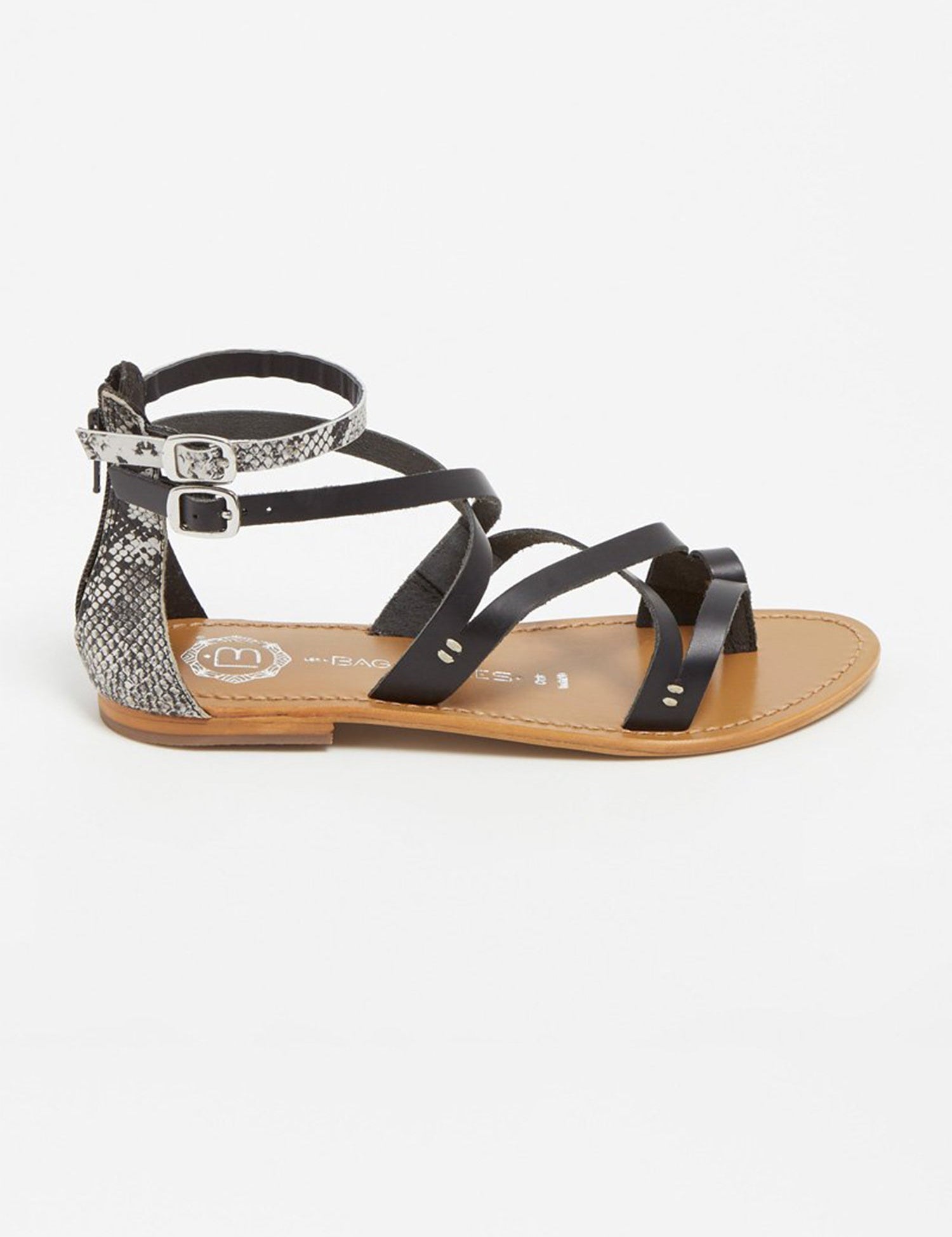 MONROE Sandale neutre en cuir