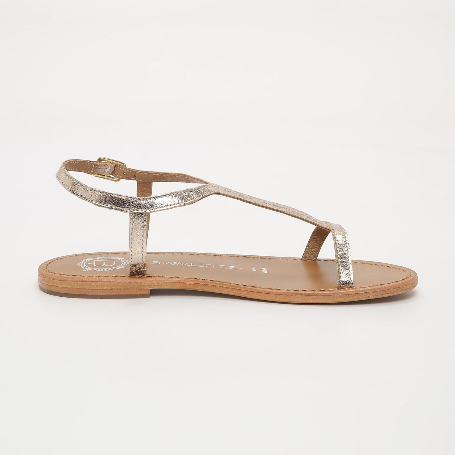 LORIA Sandale brillante en cuir