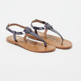 JERSEY Sandale neutre en cuir