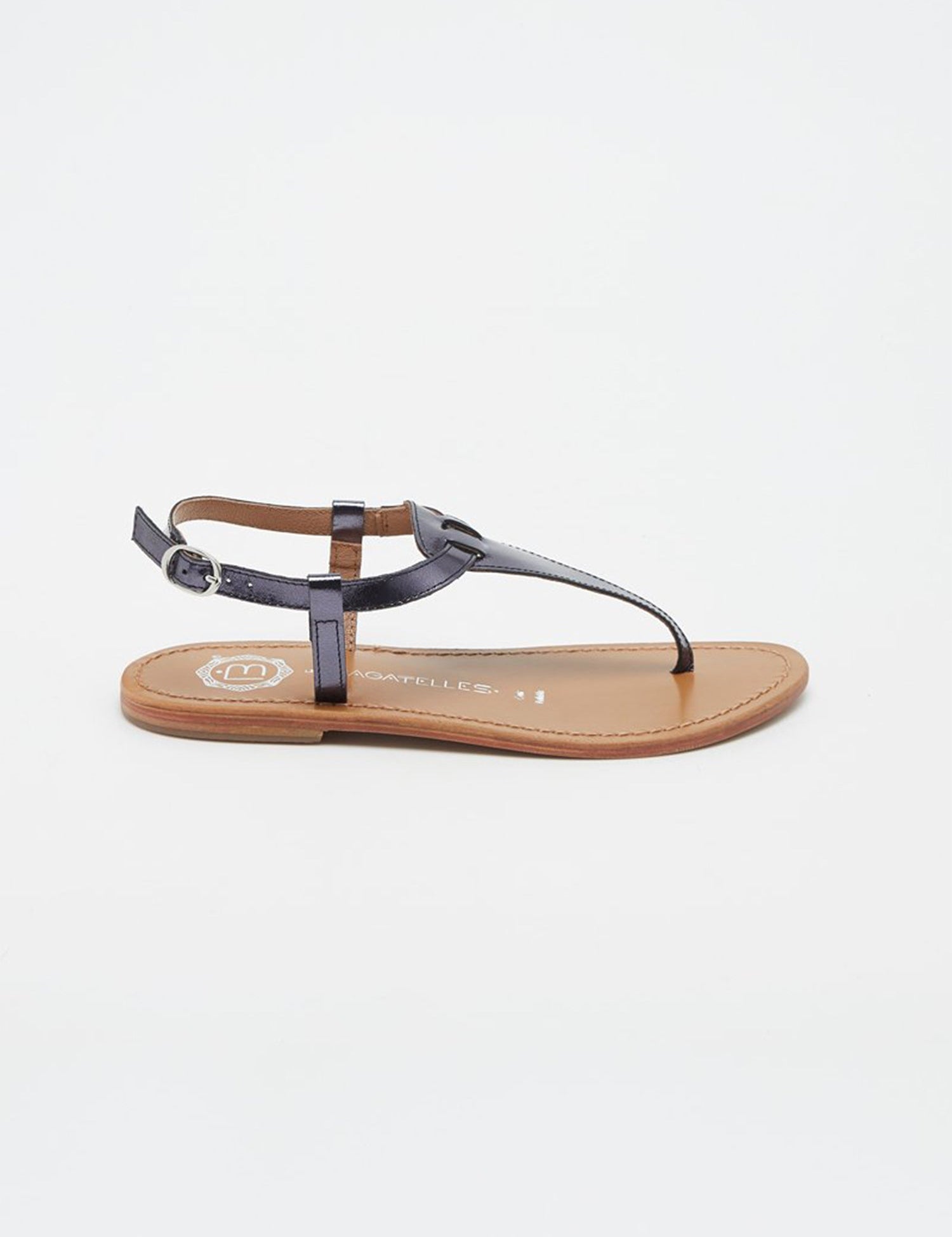 JERSEY Sandale neutre en cuir