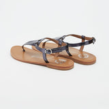 JERSEY Sandale neutre en cuir