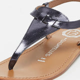 JERSEY Sandale neutre en cuir