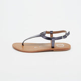 JERSEY Sandale neutre en cuir