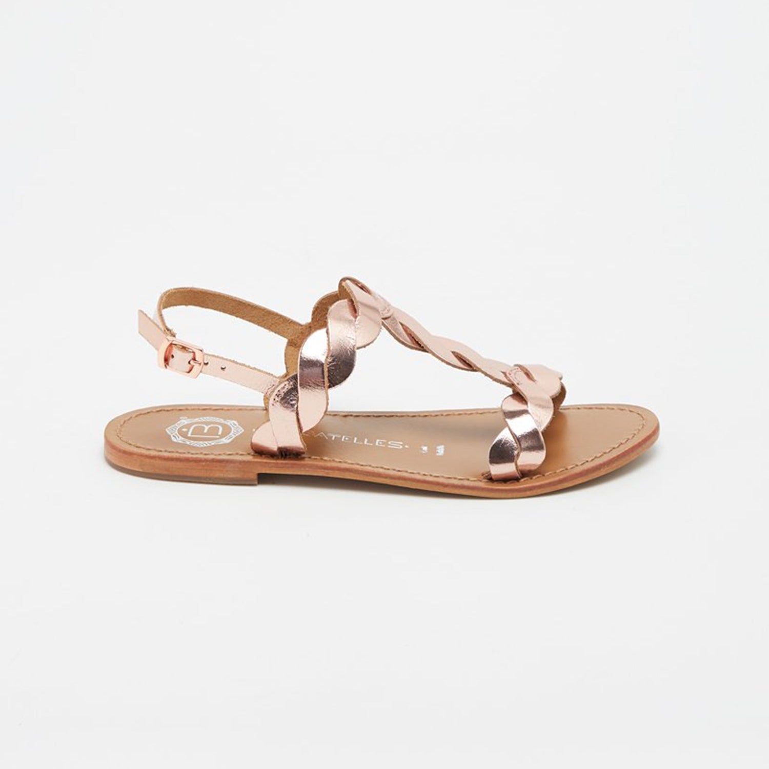 BURKE Sandale brillante en cuir