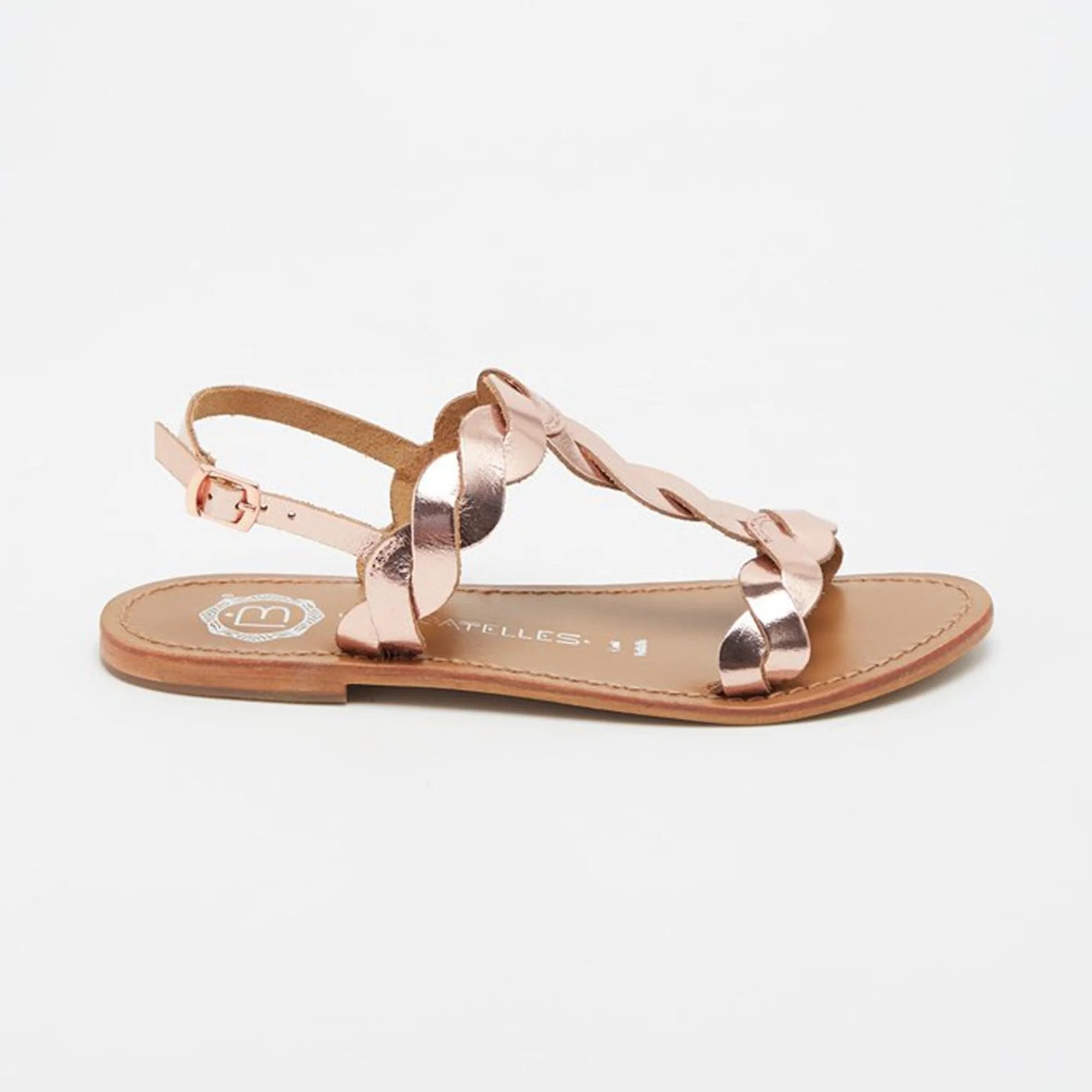 BURKE Sandale brillante en cuir