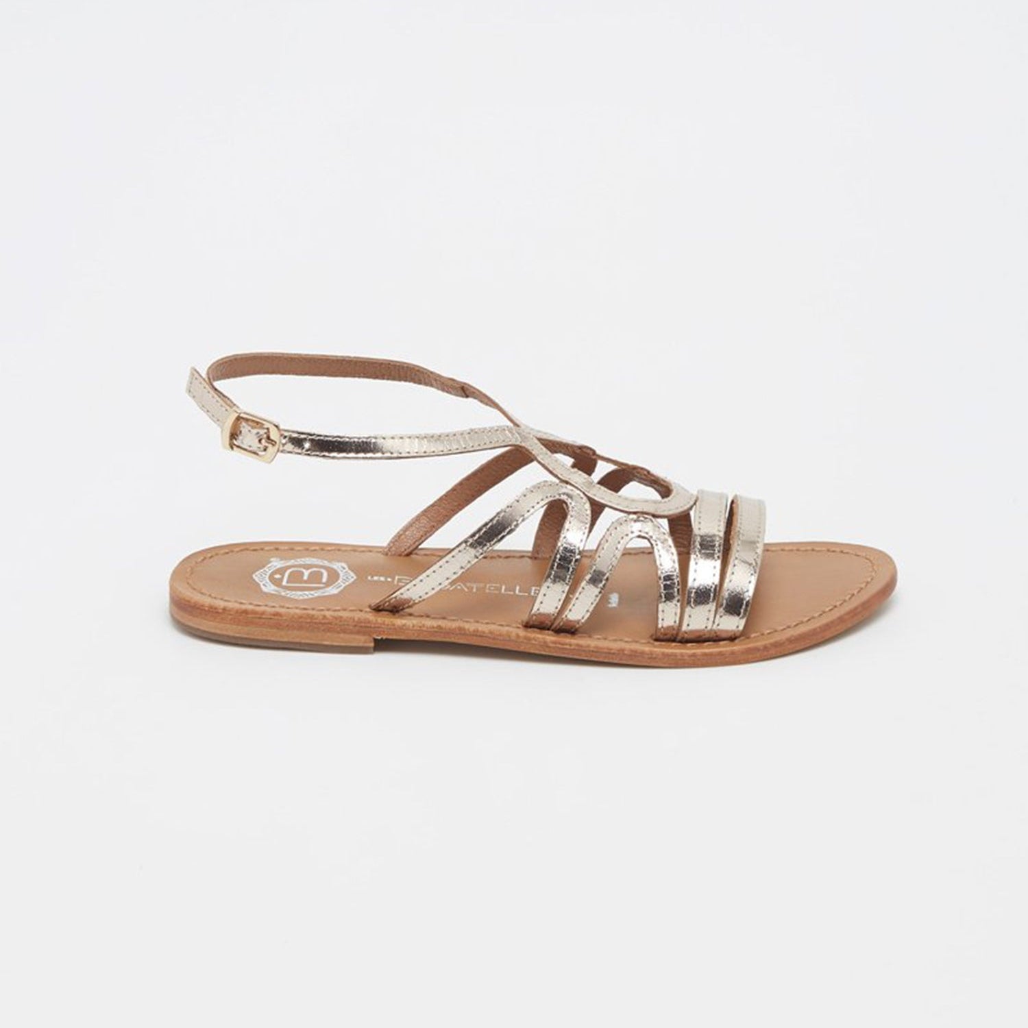 MORGAN Sandale brillante en cuir