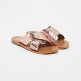 NASSAU Mule brillante en cuir