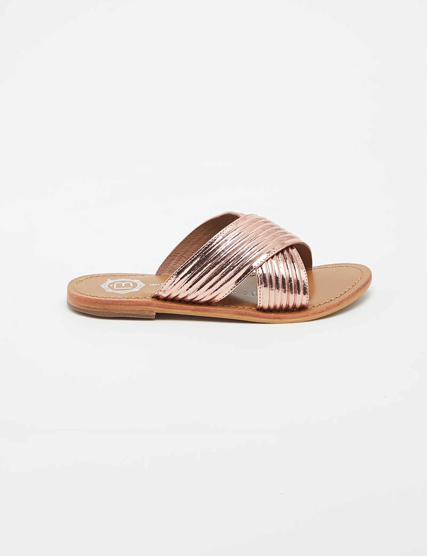 NASSAU Mule brillante en cuir