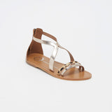 FULTON Sandale brillante en cuir