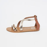 FULTON Sandale brillante en cuir