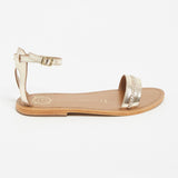 PASAS Sandale brillante en cuir
