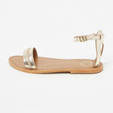 PASAS Sandale brillante en cuir