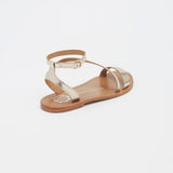 ALOFI Sandale brillante en cuir