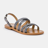 MALE Sandale neutre en cuir