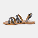 MALE Sandale neutre en cuir