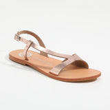 AMADRYA Sandale brillante en cuir