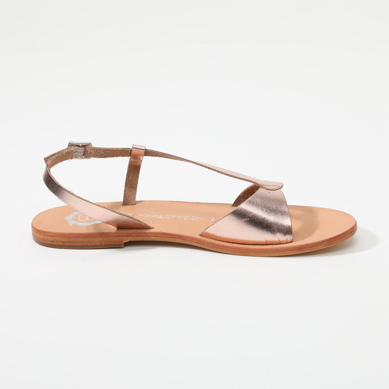 AMADRYA Sandale brillante en cuir