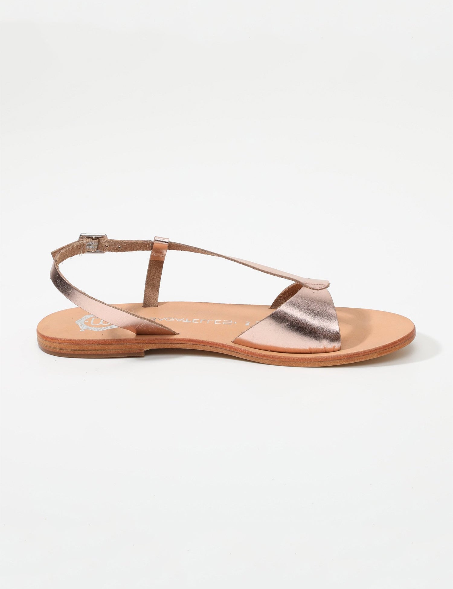 AMADRYA Sandale brillante en cuir