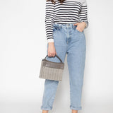 AMADRYA Sandale brillante en cuir