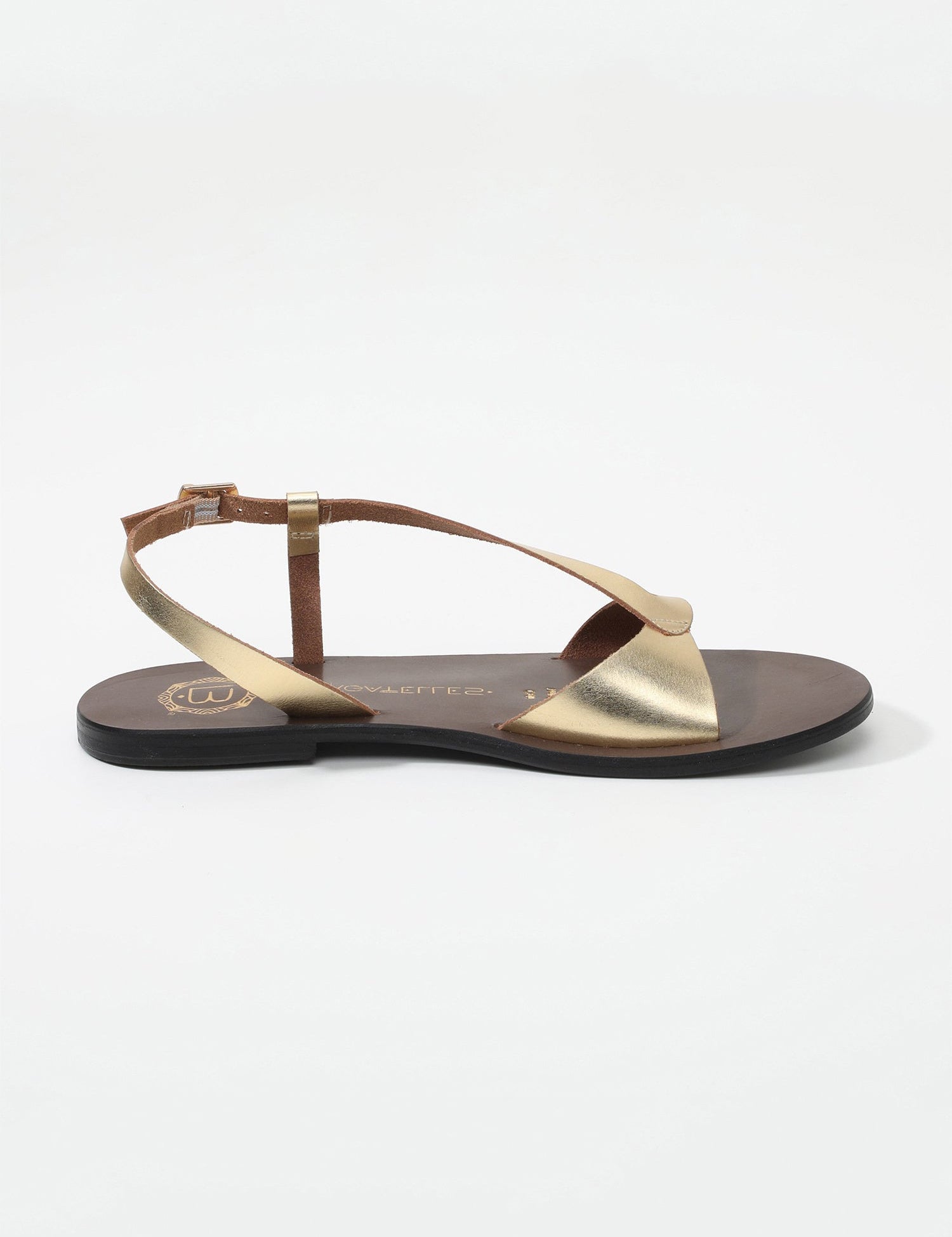 AMADRYA Sandale brillante en cuir