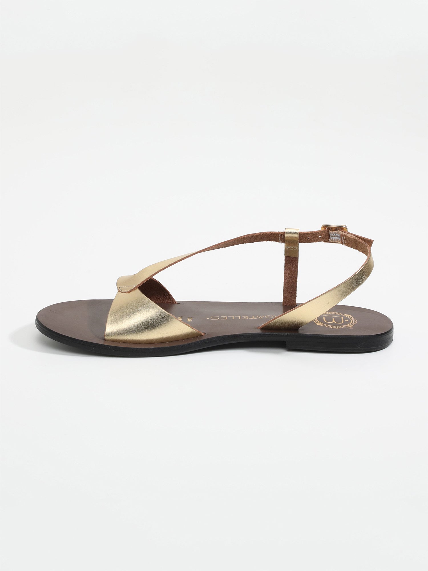 AMADRYA Sandale brillante en cuir