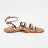 AGHAVILLA Sandale brillante en cuir