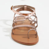 AGHAVILLA Sandale brillante en cuir