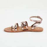 AGHAVILLA Sandale brillante en cuir