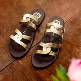 DERRY Mule brillante en cuir