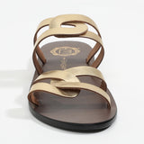 DERRY Mule brillante en cuir