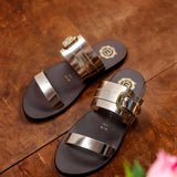 RAN Mule brillante en cuir