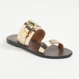 RAN Mule brillante en cuir