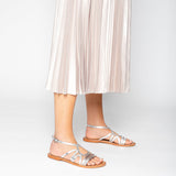 MORGAN Sandale brillante en cuir
