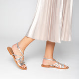 MORGAN Sandale brillante en cuir