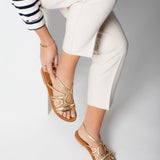 MORGAN Sandale brillante en cuir
