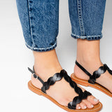 BURKE Sandale neutre en cuir