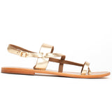 CYPRESS Sandale brillante en cuir
