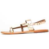 CYPRESS Sandale brillante en cuir