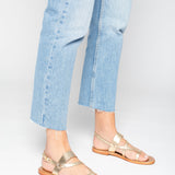 CYPRESS Sandale brillante en cuir