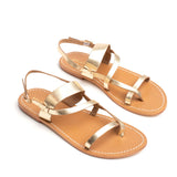 CYPRESS Sandale brillante en cuir