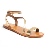 CONEY Sandale brillante en cuir