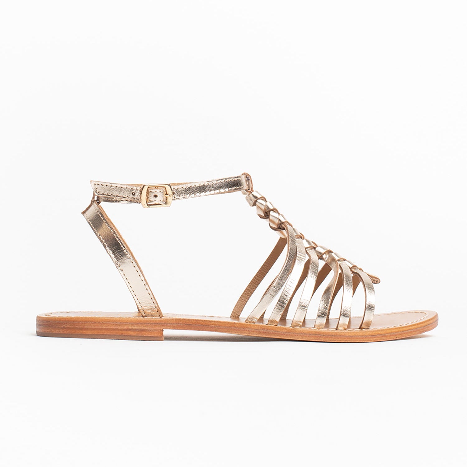 PANAMA Sandale brillante en cuir