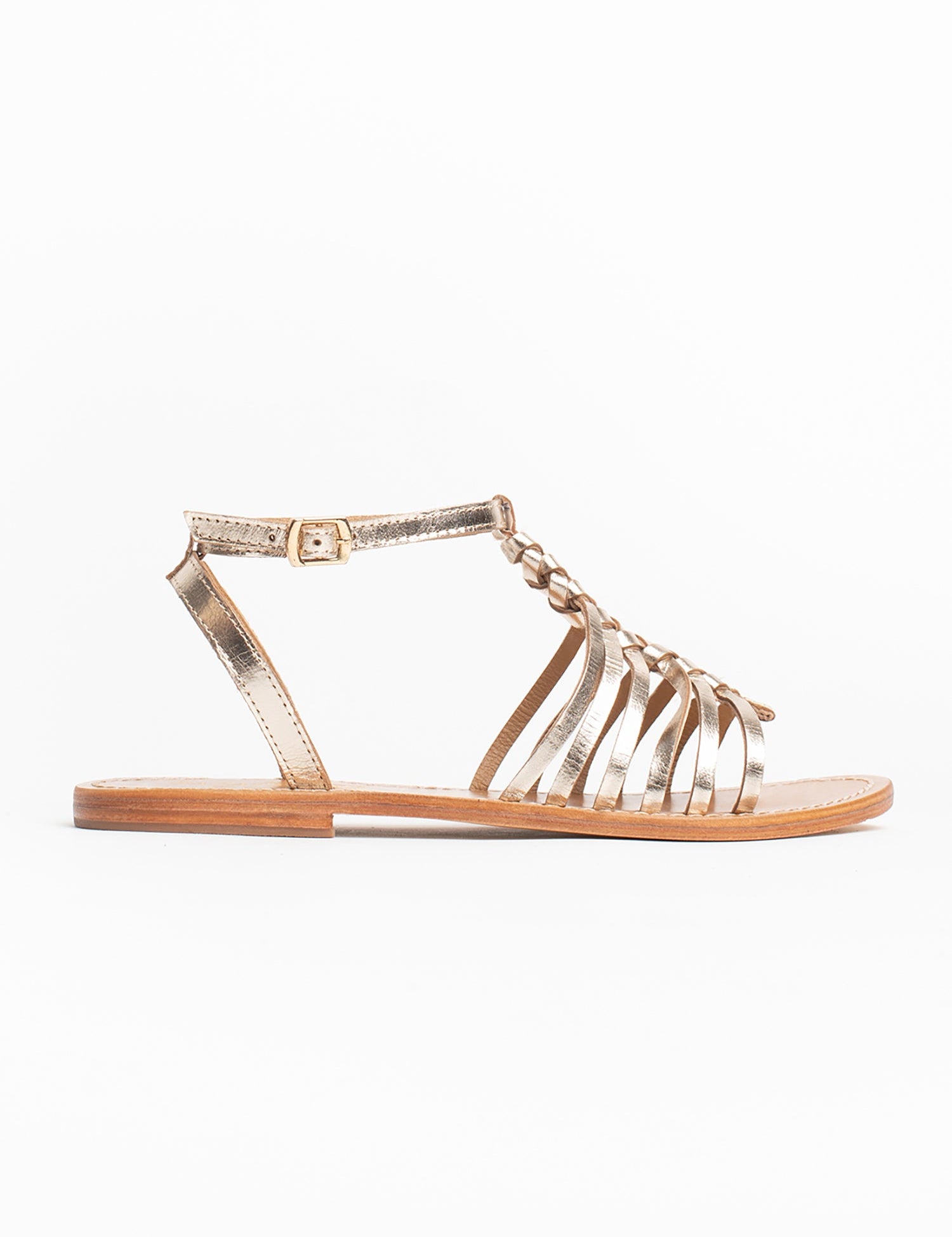 PANAMA Sandale brillante en cuir