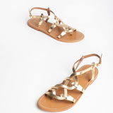 GRAHAM Sandale brillante en cuir