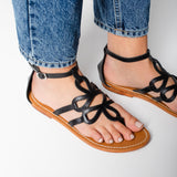 JUNTA Sandale neutre en cuir