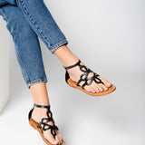 JUNTA Sandale neutre en cuir