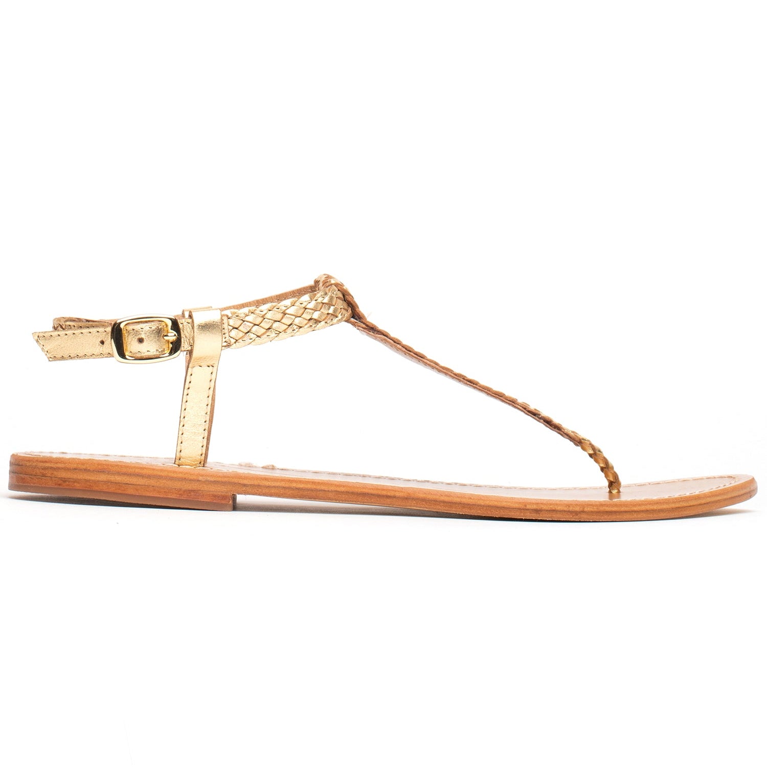 CLEVELAND Sandale brillante en cuir
