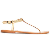 CLEVELAND Sandale brillante en cuir