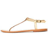 CLEVELAND Sandale brillante en cuir