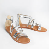 BORO Sandale brillante en cuir